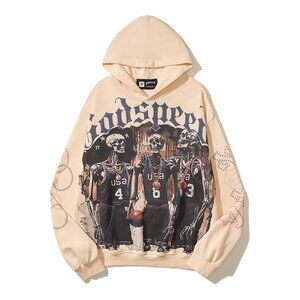 Godspeed Beige Graphic Hoodie